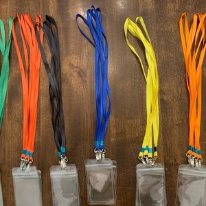 24 Pack Colorful Lanyard with Card Holder Vertical